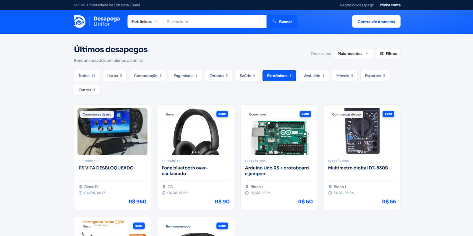 Storefront with search and filters